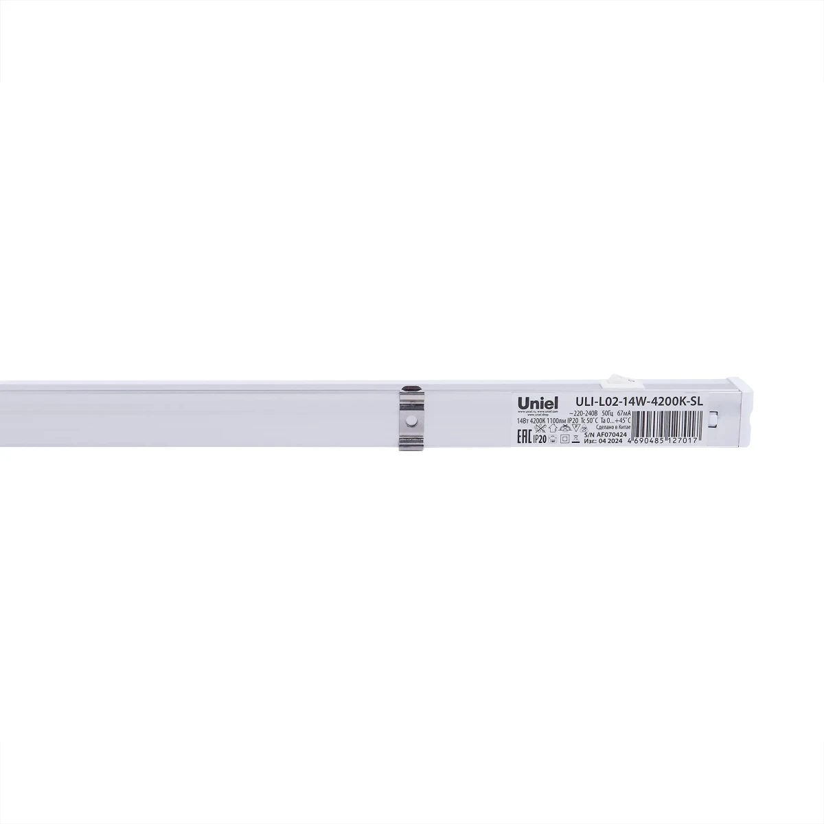 ULI-L02-14W-4200K-SL Линейный светильник LED (аналог Т5), 1100Lm, 4200К, выключатель на корпусе. Цвет корпуса - серебристый ULI-L02-14W-4200K-SL Линейный светильник LED (аналог Т5), 1100Lm, 4200К, выключатель на корпусе. Цвет корпуса - серебристый