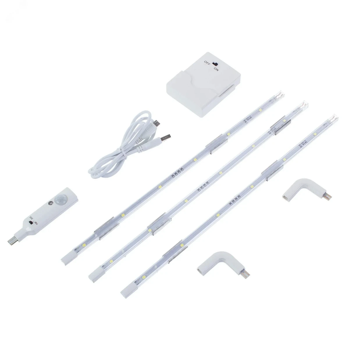 ULM-F42-3W/4200K SENSOR IP20 WHITE Комплект светодиодных полосок с датчиком движения 10Lux. Питание 4ААА. 150Lm. Белый. ТМ ULM-F42-3W/4200K SENSOR IP20 WHITE Комплект светодиодных полосок с датчиком движения 10Lux. Питание 4ААА. 150Lm. Белый. ТМ