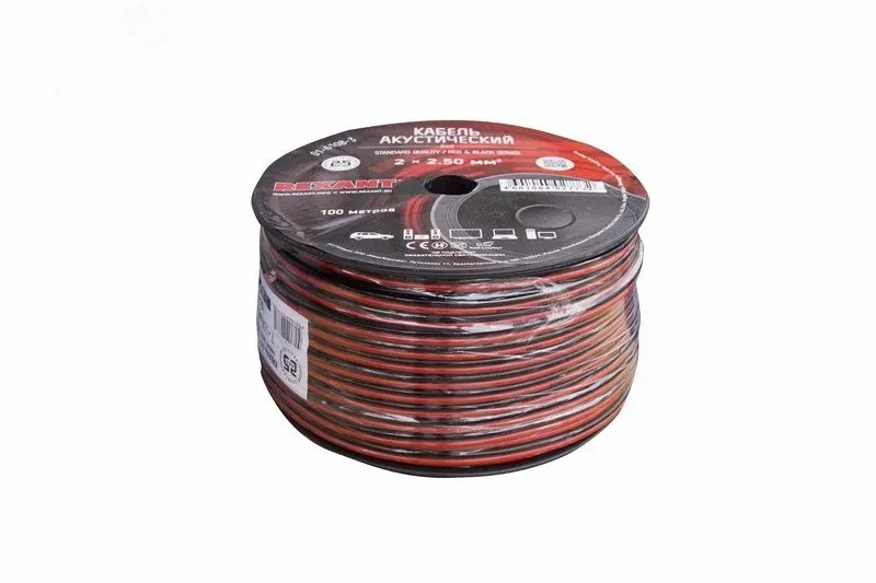 Кабель акустический 2х2.50 красно-черный, 100 м, REXANT Кабель акустический 2х2.50 красно-черный, 100 м, REXANT