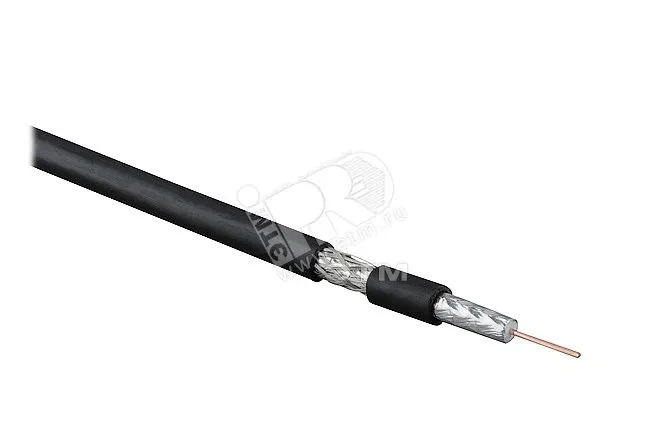 Кабель коаксиальный RG-6. 75 Ом (ТВ. SAT. CATV). жила - 18 AWG. для внешней прокладки (+60 C - -40 C). общий диаметр 6.9мм. PE Кабель коаксиальный RG-6. 75 Ом (ТВ. SAT. CATV). жила - 18 AWG. для внешней прокладки (+60 C - -40 C). общий диаметр 6.9мм. PE