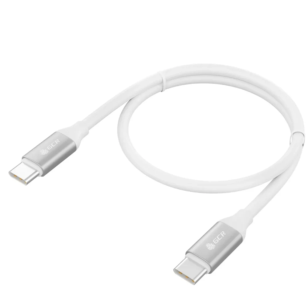 Кабель USB Type C на Type C, 0.5 м., AL белый, быстрая зарядка Кабель USB Type C на Type C, 0.5 м., AL белый, быстрая зарядка