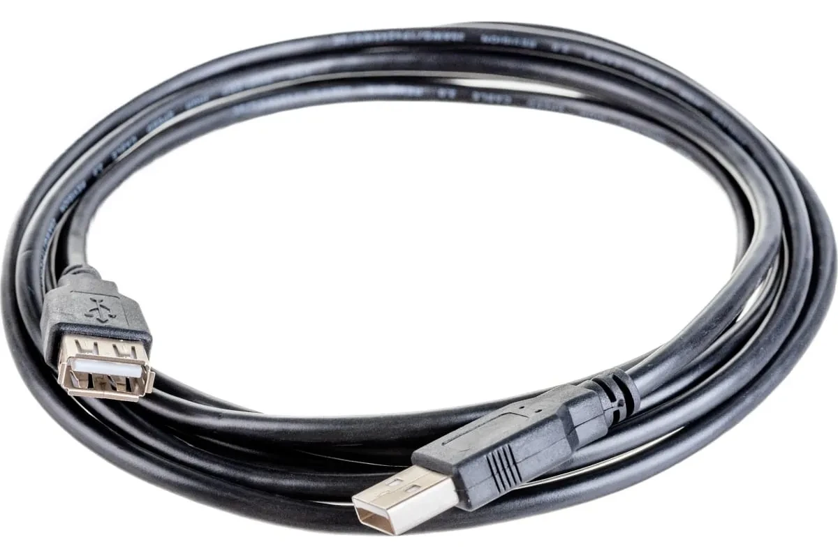 Кабель USB 2.0, AM на AF, 3 м. Кабель USB 2.0, AM на AF, 3 м.