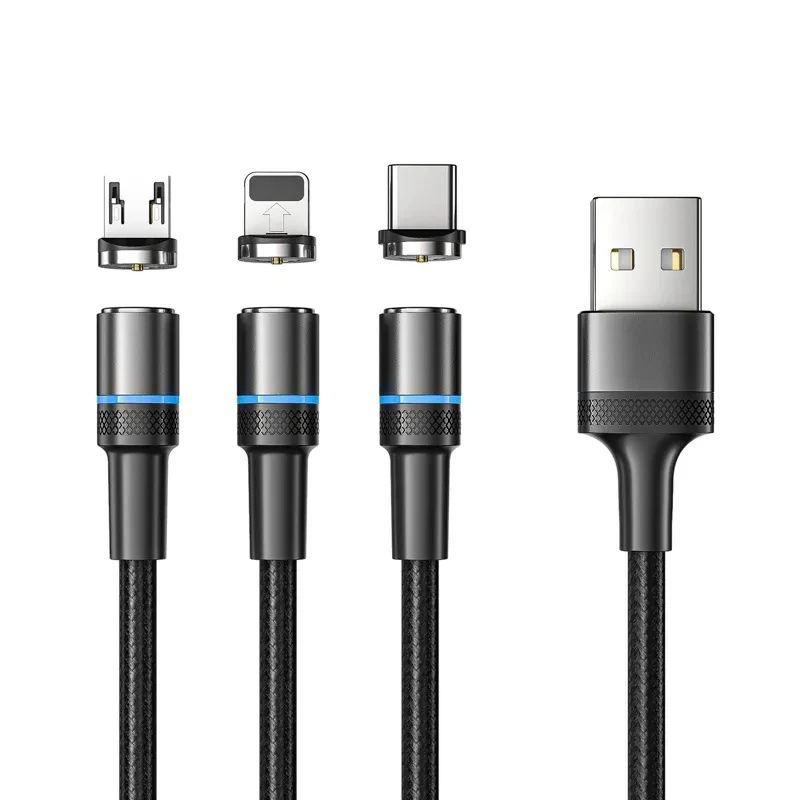Кабель USB 3в1, Type-С, Lightning, Micro USB, 1,2м, черный Кабель USB 3в1, Type-С, Lightning, Micro USB, 1,2м, черный