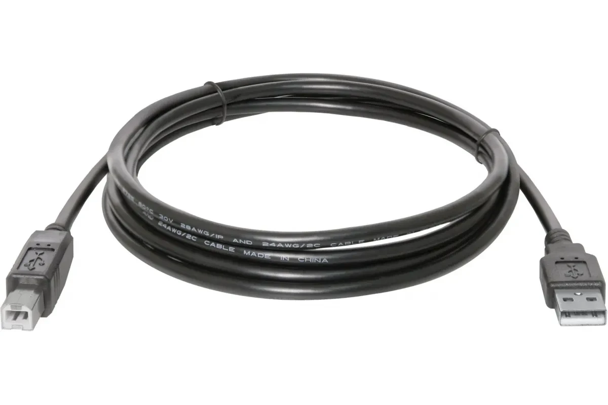 Кабель USB 2.0, AM на BM, 1.8 м. Кабель USB 2.0, AM на BM, 1.8 м.