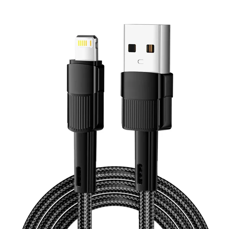 Кабель USB-A - Lightning для Apple, 2,4А, 1м, черный Кабель USB-A - Lightning для Apple, 2,4А, 1м, черный