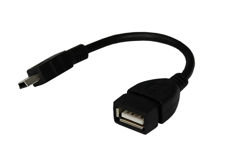 Кабель USB OTG mini USB на USB Кабель 0.15 м черный, 18-1181, Кабель USB OTG mini USB на USB Кабель 0.15 м черный, 18-1181,