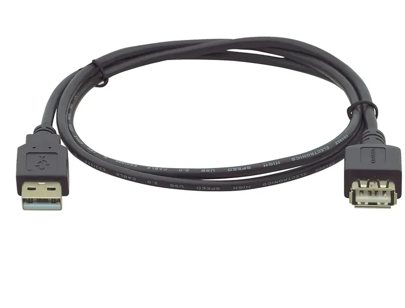 Кабель USB-A 2.0 M на USB-A F, 4.6 м., черный Кабель USB-A 2.0 M на USB-A F, 4.6 м., черный