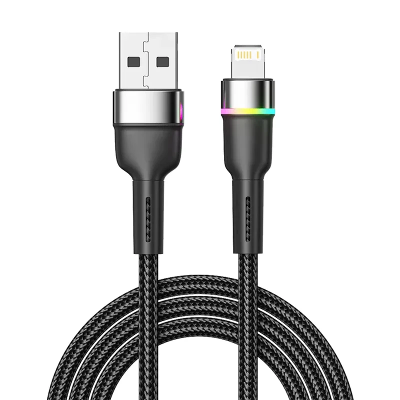 Кабель USB-A - Lightning для Apple, 2,4А, 1м, в черный Кабель USB-A - Lightning для Apple, 2,4А, 1м, в черный