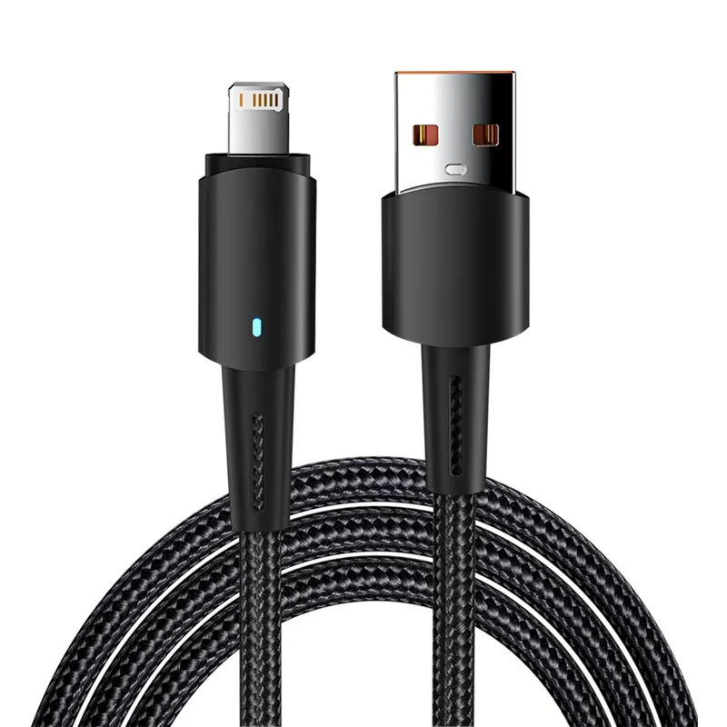 Кабель USB-A - Lightning для Apple, 2,4А, 1м, черный Кабель USB-A - Lightning для Apple, 2,4А, 1м, черный