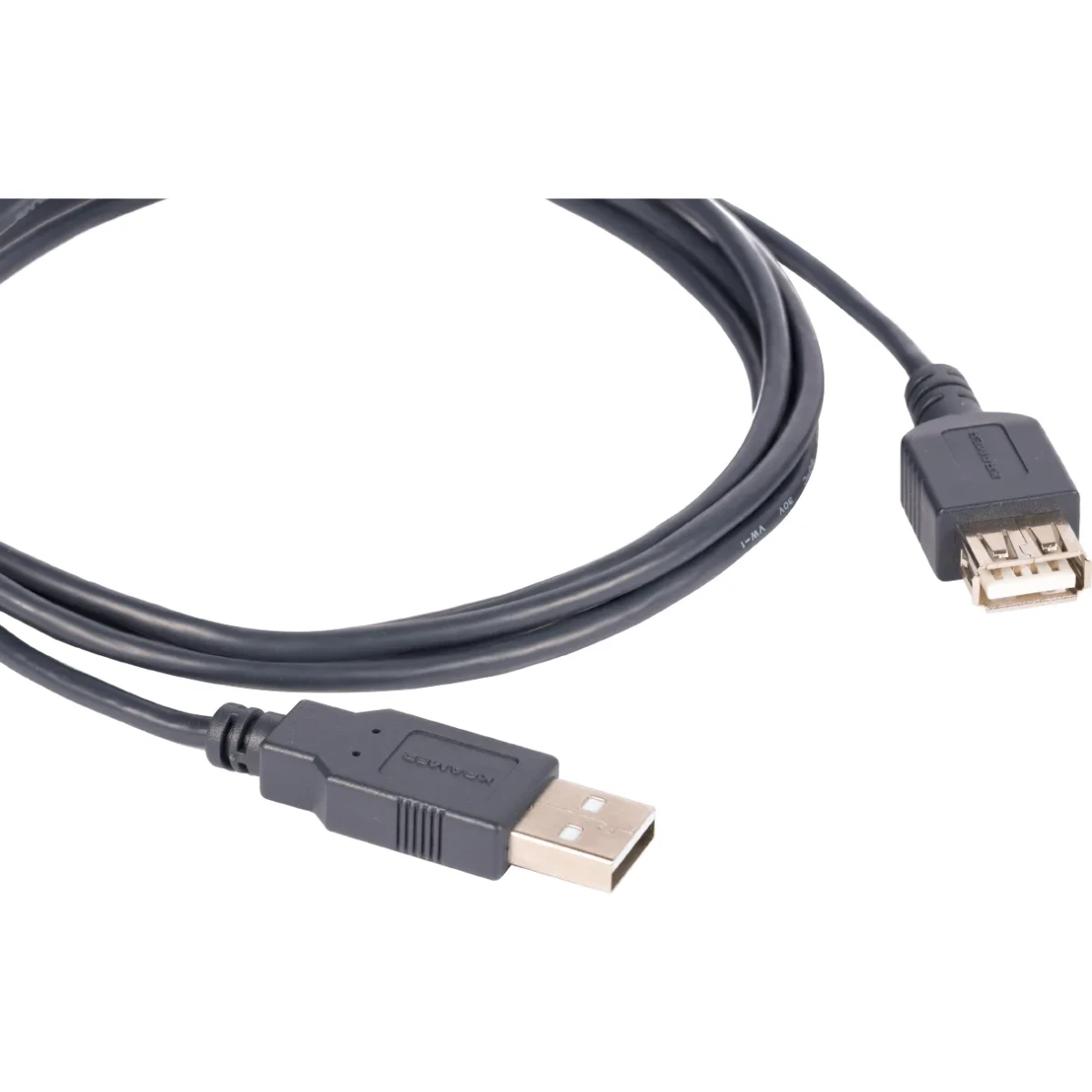 Кабель USB-A 2.0 M на USB-A F, 0.9 м., черный Кабель USB-A 2.0 M на USB-A F, 0.9 м., черный