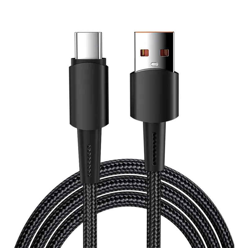 Кабель USB-A - Type-C, 6А, 120Вт, 1м, черный Кабель USB-A - Type-C, 6А, 120Вт, 1м, черный