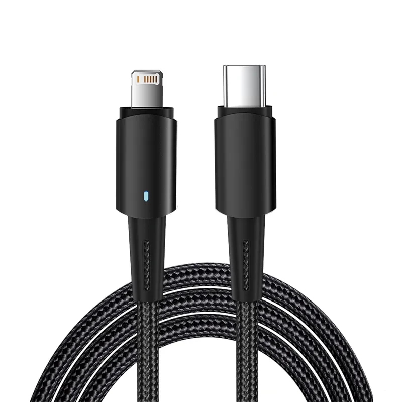Кабель USB Type-C - Lightning для Apple, 3А, 1м, черный Кабель USB Type-C - Lightning для Apple, 3А, 1м, черный
