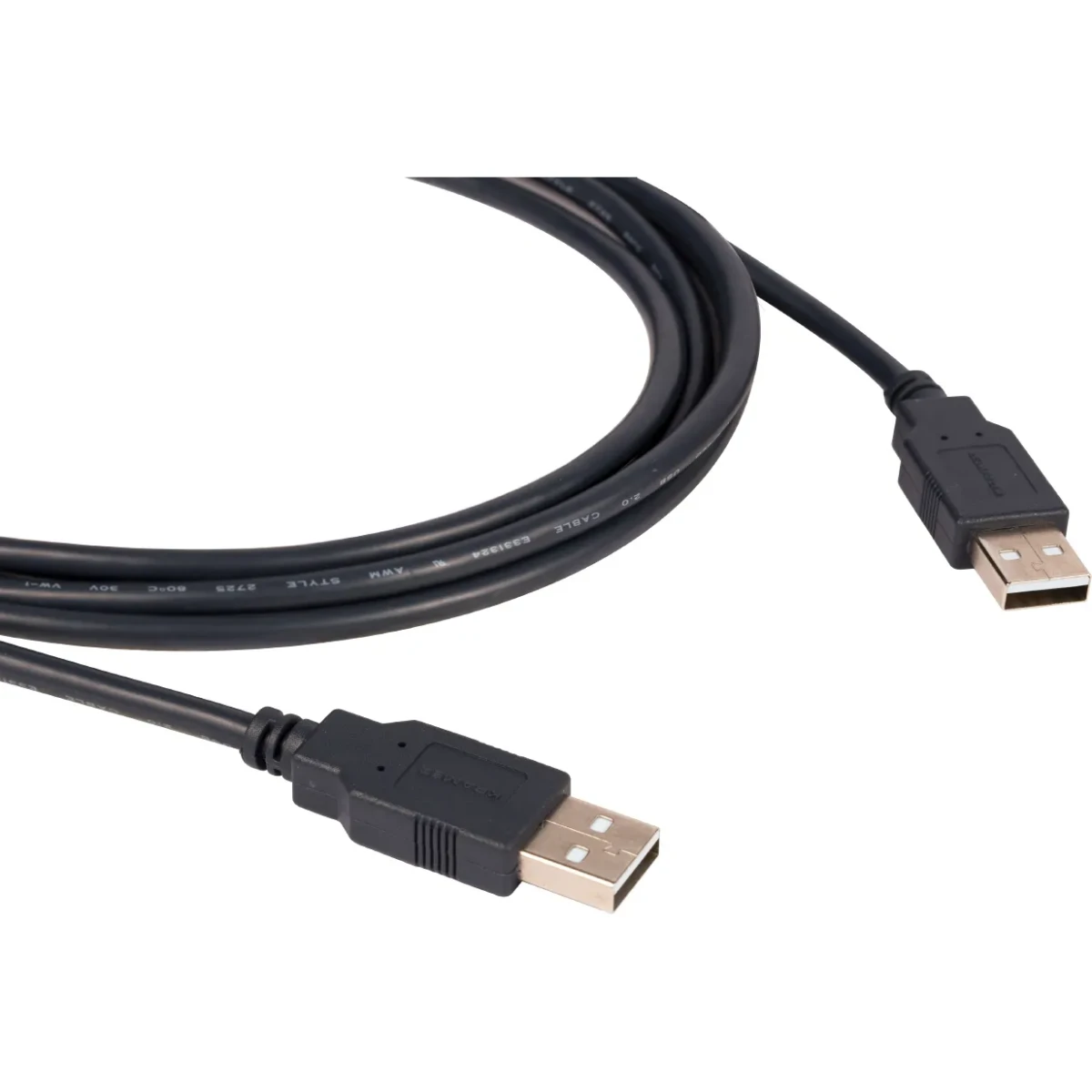 Кабель USB-A 2.0 М на USB-A М, 3.0 м., черный Кабель USB-A 2.0 М на USB-A М, 3.0 м., черный