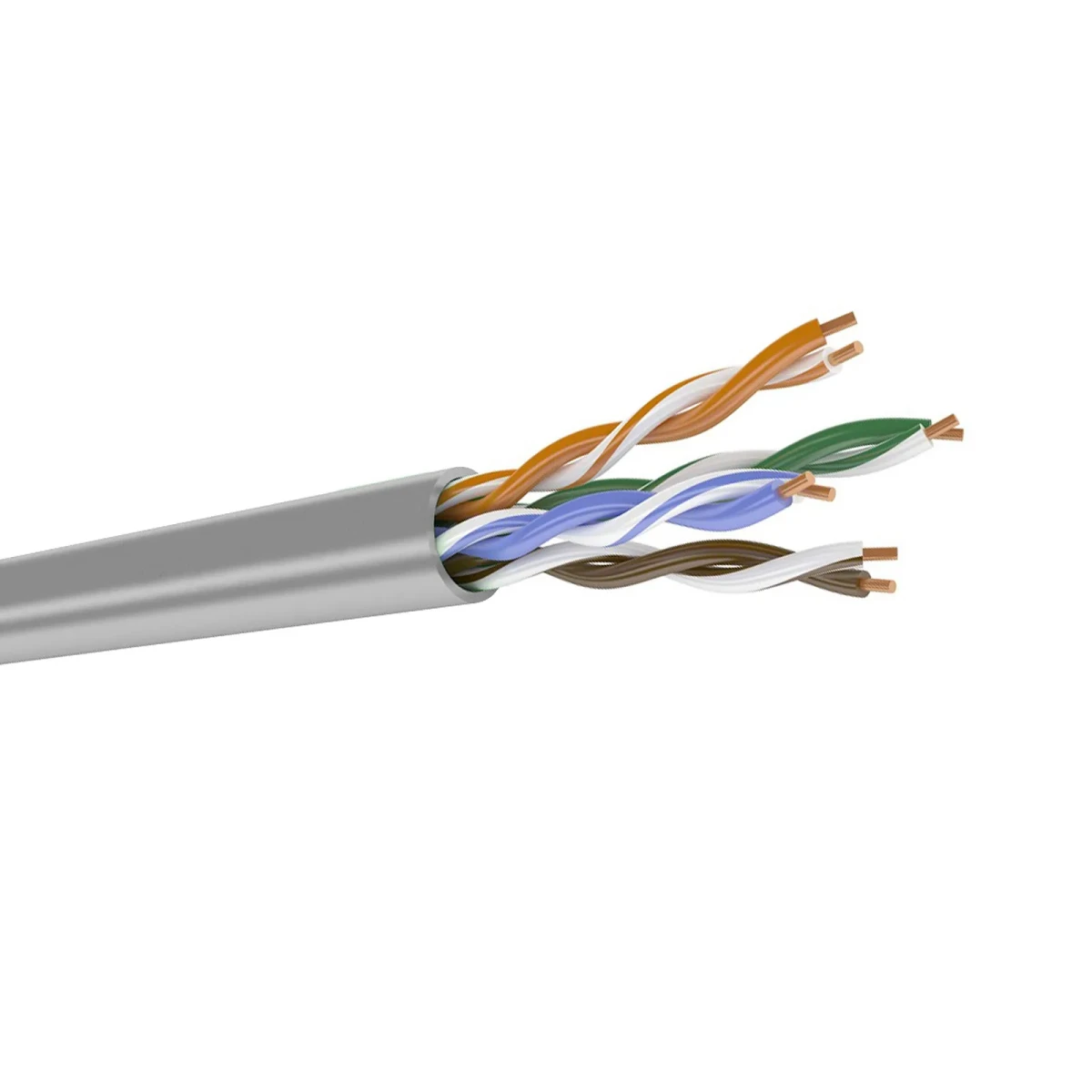 Патч-кабель категории 5е, 4 пары U/UTP, 24AWG, PVC (нг(А)-LS),серый, коробка 305 м DATAREX Патч-кабель категории 5е, 4 пары U/UTP, 24AWG, PVC (нг(А)-LS),серый, коробка 305 м DATAREX