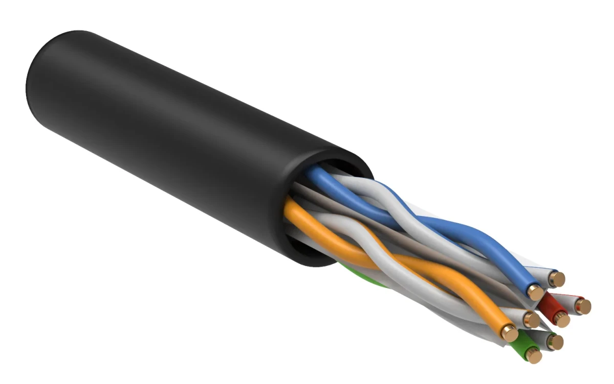 Витая пара U/UTP кат.6 4 пары 23 AWG 305м черный Витая пара U/UTP кат.6 4 пары 23 AWG 305м черный