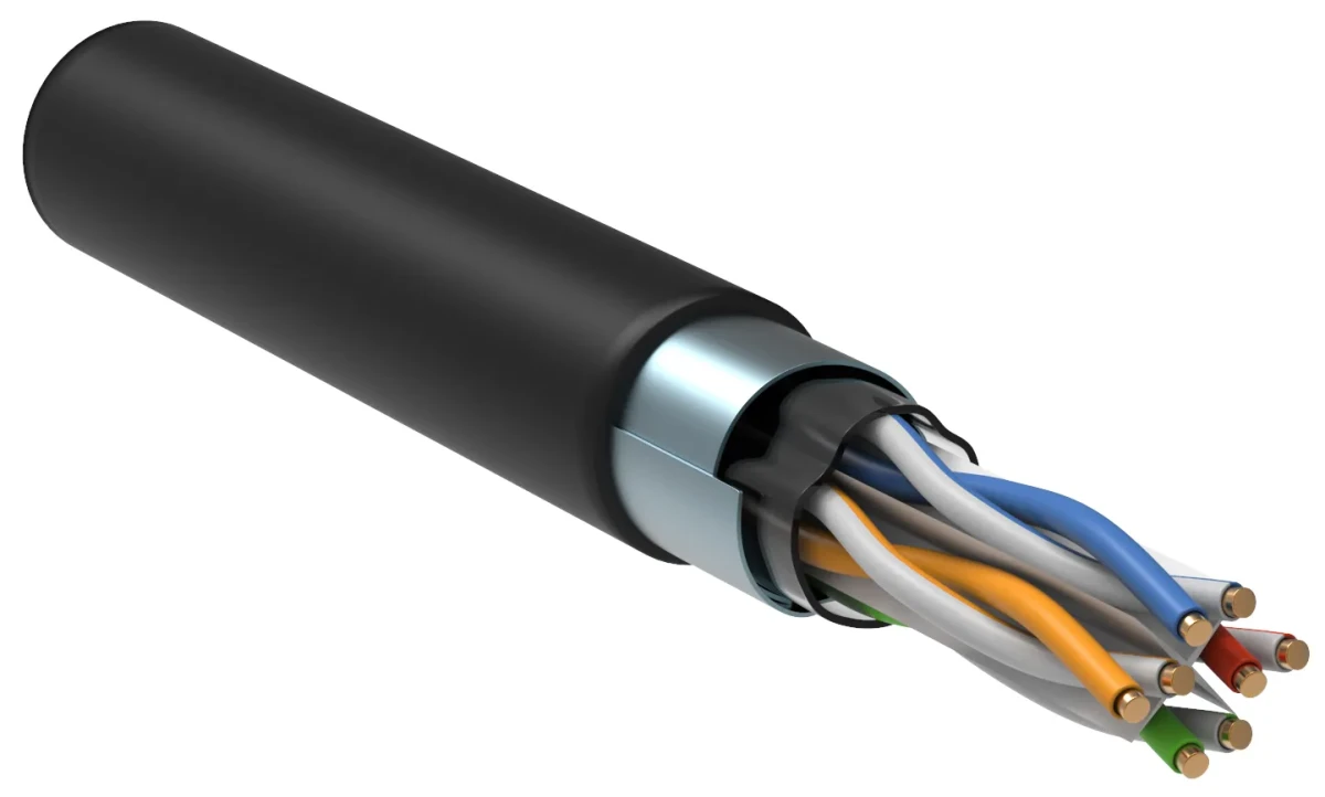 Витая пара F/UTP кат.6 4x2х23AWG solid LSZH 305м черный Витая пара F/UTP кат.6 4x2х23AWG solid LSZH 305м черный