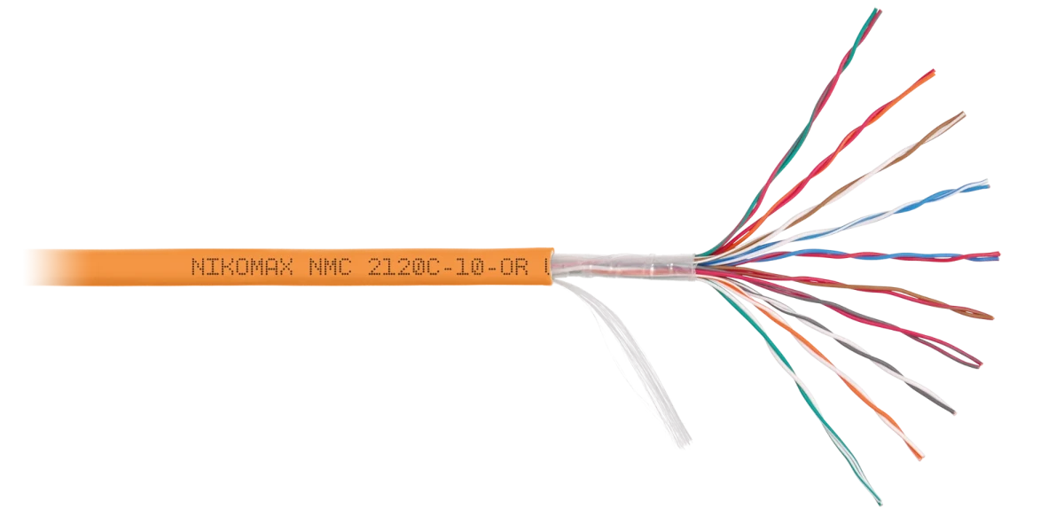 Кабель U/UTP 10 пар, Кат.3 (Класс C), 16МГц, одножильный, BC (чистая медь), 26AWG (0,405мм), полимерный материал нг(А)-HF, внутренний, оранжевый, 305м Кабель U/UTP 10 пар, Кат.3 (Класс C), 16МГц, одножильный, BC (чистая медь), 26AWG (0,405мм), полимерный материал нг(А)-HF, внутренний, оранжевый, 305м