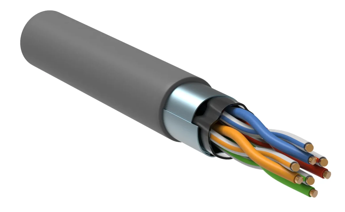 Витая пара F/UTP кат.5E 4х2х24AWG solid LSZH нг(А)-HF серый (305м) Витая пара F/UTP кат.5E 4х2х24AWG solid LSZH нг(А)-HF серый (305м)