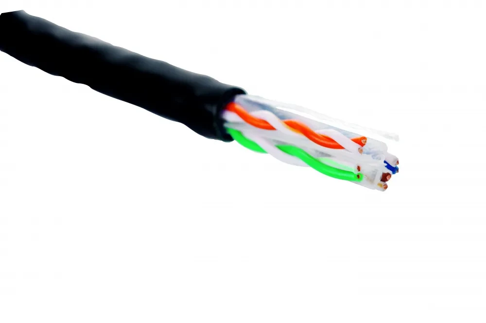 Витая пара 6 U/UTP 4 пары 23 AWG нг(А)-HF внутренней прокладки. черный ( 305м ) Витая пара 6 U/UTP 4 пары 23 AWG нг(А)-HF внутренней прокладки. черный ( 305м )
