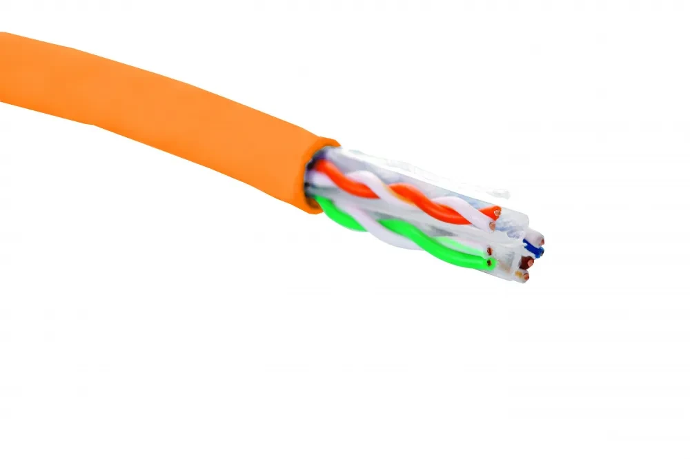 Витая пара 6 U/UTP 4 пары 23 AWG нг(А)-HF внутренней прокладки. оранжевый ( 305м ) Витая пара 6 U/UTP 4 пары 23 AWG нг(А)-HF внутренней прокладки. оранжевый ( 305м )