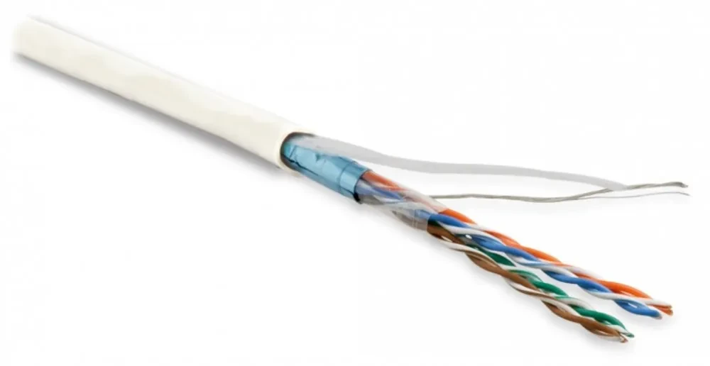 Витая пара. экранированный F/UTP. общий экран фольга. категория 5e. 4 пары 26 AWG. 4х2х0.48 мм многопроволочные жилы. LSZH. нг(А)-HF. внутренний (305 м)-20 град. Цельсия +75 град. Цельсия. белый Витая пара. экранированный F/UTP. общий экран фольга. категория 5e. 4 пары 26 AWG. 4х2х0.48 мм многопроволочные жилы. LSZH. нг(А)-HF. внутренний (305 м)-20 град. Цельсия +75 град. Цельсия. белый