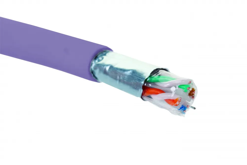 Витая пара 6 F/UTP 4 пары 24 AWG нг(А)-LSLTx внутренней прокладки. фиолетовый ( 305м ) Витая пара 6 F/UTP 4 пары 24 AWG нг(А)-LSLTx внутренней прокладки. фиолетовый ( 305м )