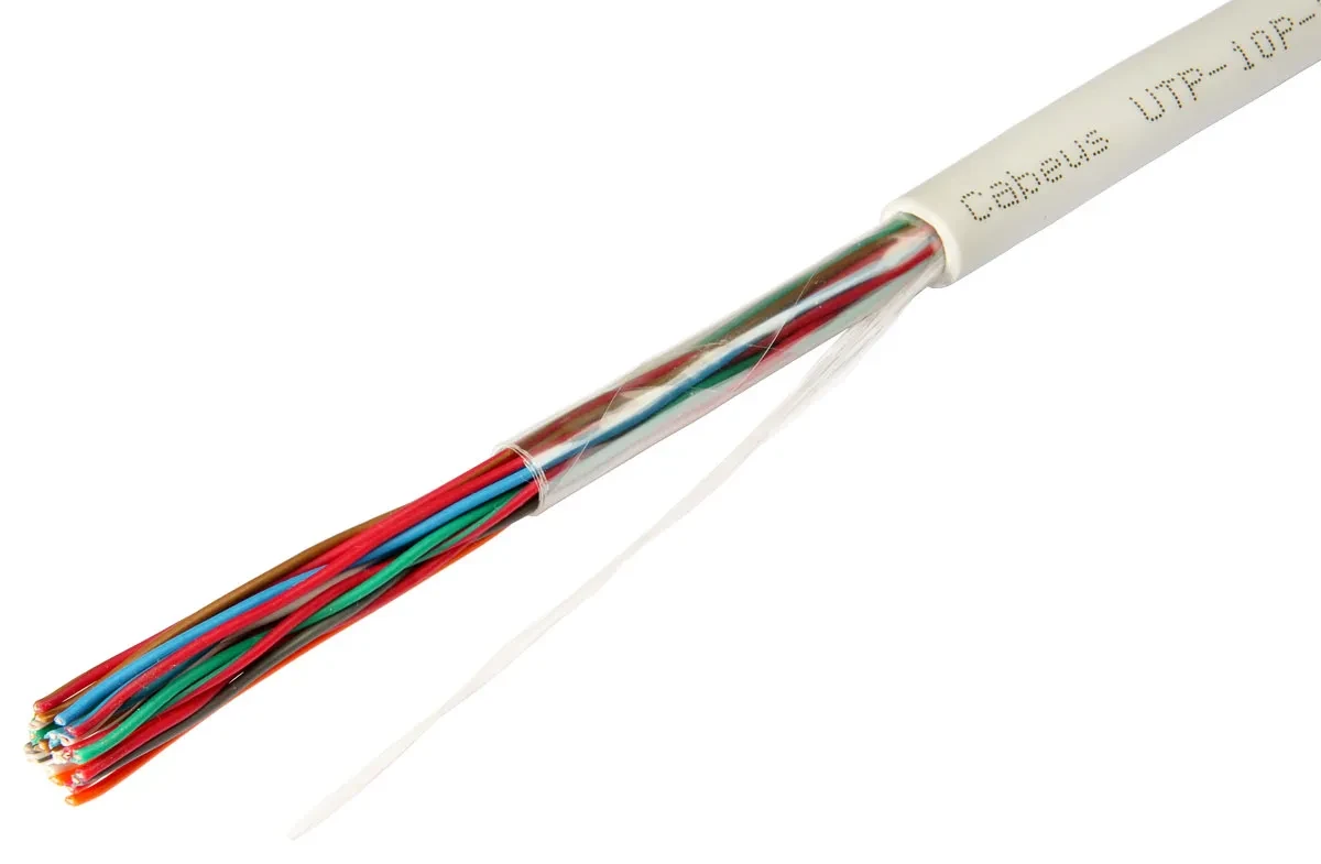 Кабель витая пара UTP-10P-Cat.3-IN UTP (U/UTP), категория 3, 10 пар (24 AWG), одножильный (solid), PVC нг(А)-LS Кабель витая пара UTP-10P-Cat.3-IN UTP (U/UTP), категория 3, 10 пар (24 AWG), одножильный (solid), PVC нг(А)-LS