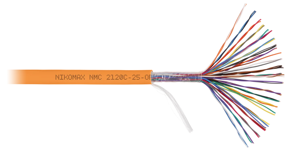Кабель U/UTP 25 пар, Кат.3 (Класс C), 16МГц, одножильный, BC (чистая медь), 26AWG (0,405мм), полимерный материал нг(А)-HF, внутренний, оранжевый, 305м Кабель U/UTP 25 пар, Кат.3 (Класс C), 16МГц, одножильный, BC (чистая медь), 26AWG (0,405мм), полимерный материал нг(А)-HF, внутренний, оранжевый, 305м