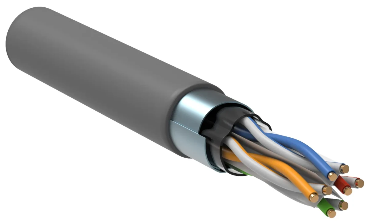 Витая пара F/UTP кат.6 4 пары 23 AWG solid 305м PVC серый Витая пара F/UTP кат.6 4 пары 23 AWG solid 305м PVC серый