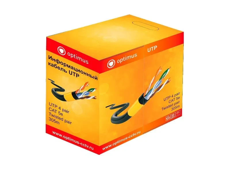 Кабель Optimus UTP-5e 4x2x0.5+2x0.75 CCA (outdoor) 200м Кабель Optimus UTP-5e 4x2x0.5+2x0.75 CCA (outdoor) 200м