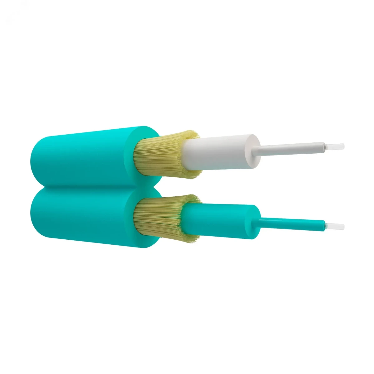 Кабель оптический duplex. ОМ3 50-125. 2.0mm. LSZH. аква Кабель оптический duplex. ОМ3 50-125. 2.0mm. LSZH. аква