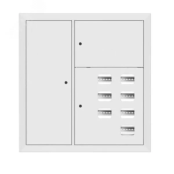Щит этажный 7 кв. RAL9003 со слаботочным отсеком слева (1000х950х160) PROxima Щит этажный 7 кв. RAL9003 со слаботочным отсеком слева (1000х950х160) PROxima