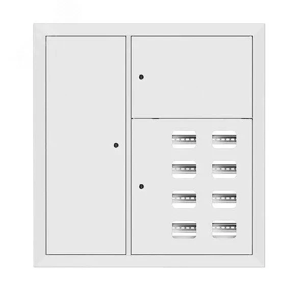 Щит этажный 8 кв. RAL9003 со слаботочным отсеком слева (1000х950х160) PROxima Щит этажный 8 кв. RAL9003 со слаботочным отсеком слева (1000х950х160) PROxima