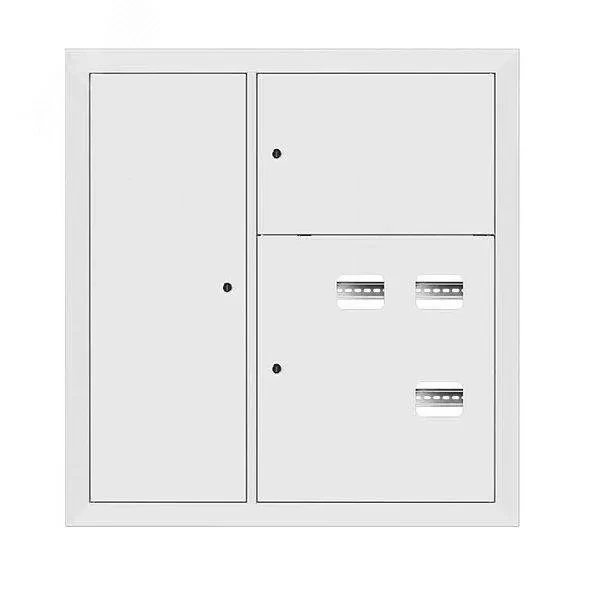 Щит этажный 3 кв. RAL9003 со слаботочным отсеком слева (1000х950х160) PROxima Щит этажный 3 кв. RAL9003 со слаботочным отсеком слева (1000х950х160) PROxima