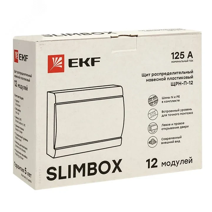 Щит распределительный навесной ЩРН-П-12 SlimBox IP41 PROxima Щит распределительный навесной ЩРН-П-12 SlimBox IP41 PROxima