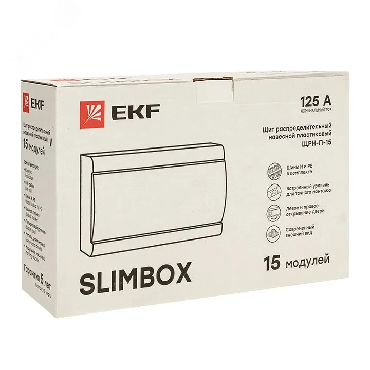 Щит распределительный ЩРН-П-15 ''SlimBox'' белая дверца IP41 PROxima Щит распределительный ЩРН-П-15 ''SlimBox'' белая дверца IP41 PROxima