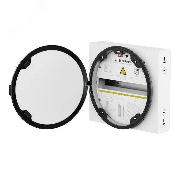 Корпус ArtShell Round встраиваемый силовой круглый 16 модулей чёрное стекло EKF Корпус ArtShell Round встраиваемый силовой круглый 16 модулей чёрное стекло EKF