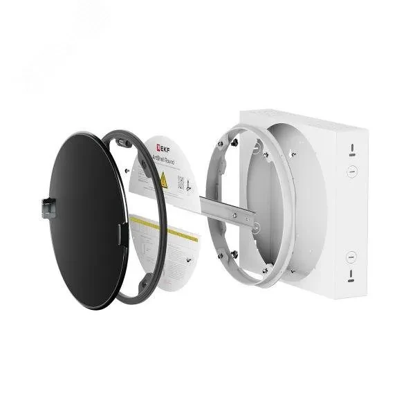 Корпус ArtShell Round встраиваемый силовой круглый 16 модулей чёрное стекло EKF Корпус ArtShell Round встраиваемый силовой круглый 16 модулей чёрное стекло EKF