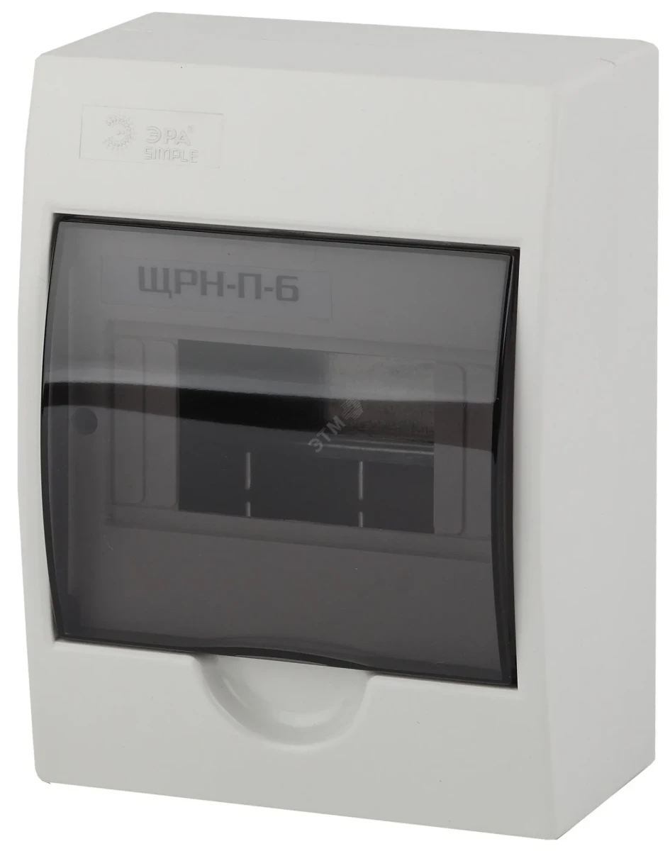 Корпус пластиковый навесной ЭРА SIMPLE ЩРН-П-06 IP41 прозрачная крышка белый Корпус пластиковый навесной ЭРА SIMPLE ЩРН-П-06 IP41 прозрачная крышка белый