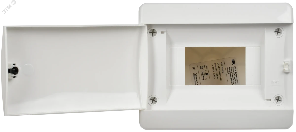 UNION Compact Корпус пластиковый ЩРН-П-4 IP41 белая дверь IEK UNION Compact Корпус пластиковый ЩРН-П-4 IP41 белая дверь IEK