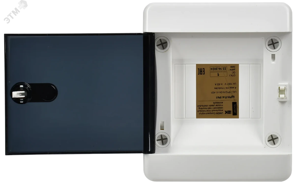 UNION Compact Корпус пластиковый ЩРН-П-4 IP41 черная прозрачная дверь IEK UNION Compact Корпус пластиковый ЩРН-П-4 IP41 черная прозрачная дверь IEK