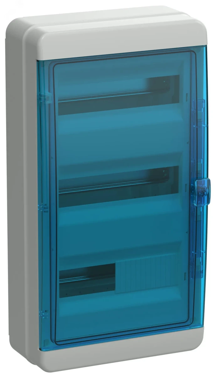 TEKFOR Корпус пластиковый КМПн-36 IP65 синяя прозрачная дверь IEK TEKFOR Корпус пластиковый КМПн-36 IP65 синяя прозрачная дверь IEK