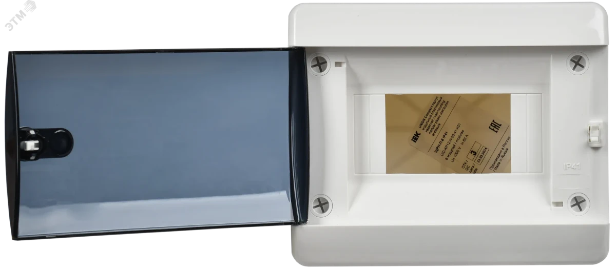 UNION Compact Корпус пластиковый ЩРН-П-6 IP41 черная прозрачная дверь IEK UNION Compact Корпус пластиковый ЩРН-П-6 IP41 черная прозрачная дверь IEK