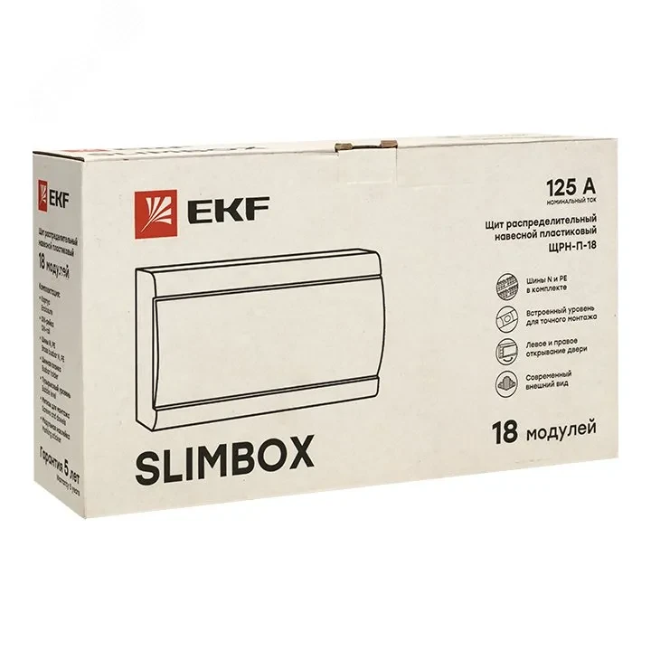 Щит распределительный ЩРН-П-18 ''SlimBox'' белая дверца IP41 PROxima Щит распределительный ЩРН-П-18 ''SlimBox'' белая дверца IP41 PROxima