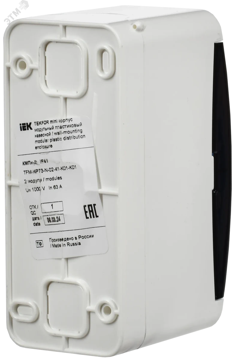 TEKFOR Mini Корпус пластиковый КМПн-2 IP41 белый IEK TEKFOR Mini Корпус пластиковый КМПн-2 IP41 белый IEK
