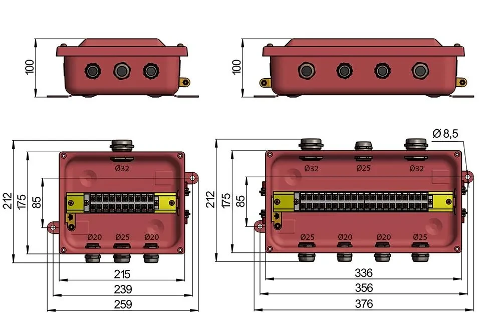 КМ65-20 У2 IP65 ввод латунный ЗЭТА коробка клеммная КМ65-20 У2 IP65 ввод латунный ЗЭТА коробка клеммная