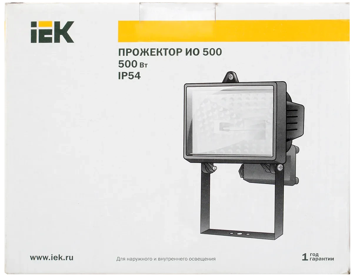 Прожектор ИО500 галогенный черный IP54 IEK Прожектор ИО500 галогенный черный IP54 IEK