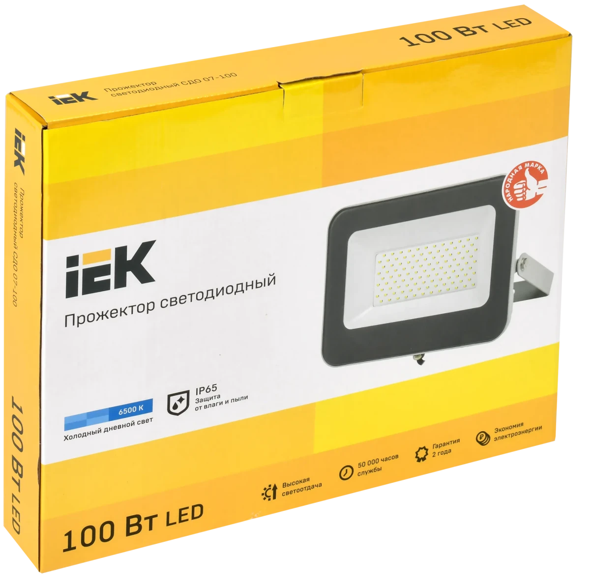 Прожектор СДО 07-100 светодиодный серый IP65 IEK Прожектор СДО 07-100 светодиодный серый IP65 IEK