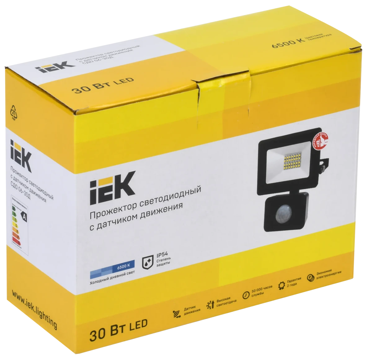 Прожектор СДО 06-30Д светодиодный черный с ДД IP54 6500K IEK Прожектор СДО 06-30Д светодиодный черный с ДД IP54 6500K IEK