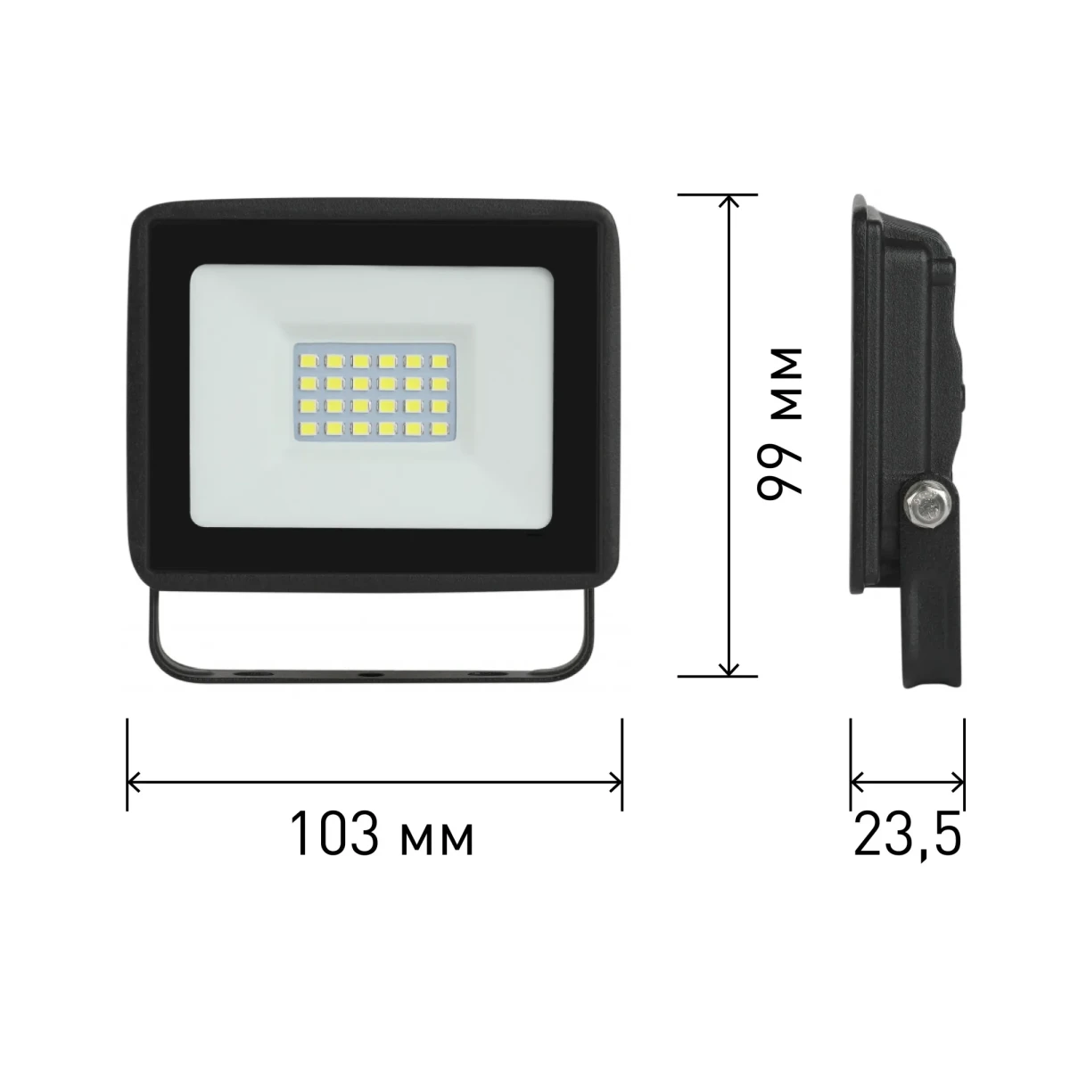 Прожектор светодиодный уличный ДО-30W LPR-023-0-30K-030 30Вт 3000K 2400Лм 103х99х23,5 Прожектор светодиодный уличный ДО-30W LPR-023-0-30K-030 30Вт 3000K 2400Лм 103х99х23,5